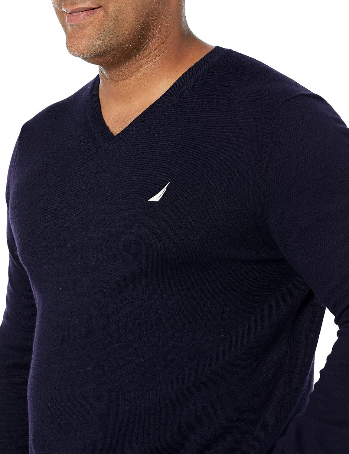 imageNautica Mens Navtech VNeck SweaterNavy
