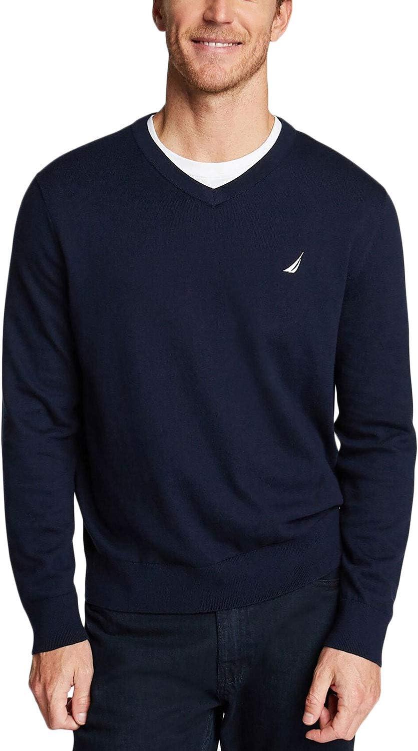 imageNautica Mens Navtech VNeck SweaterNavy