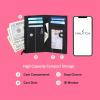 imageNautica High Tide Small Wallet for Women RFID Blocking Slim Credit Card Holder with Zipper Coin Pocket Bifold Compact Wallet with ID Window Black PrintedBlack Printed