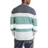 imageNautica Mens Sustainably Crafted Striped Textured Crewneck SweaterGrey Heather