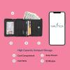 imageNautica Rowers End Small Wallet for Women RFID Blocking Slim Credit Card Holder with Zipper Coin Pocket Bifold Compact Wallet with ID Window in Black LogoWine Racing Stripe