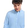 imageNautica Young Mens School Uniform Long Sleeve Performance Oxford ButtonDown ShirtAqua Splash
