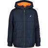 imageNautica boys Heavyweight Hooded Bubble Jacket With Polar Fleece LiningNew Sport Navy