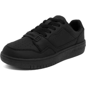 imageNautica Boys LowTop Sneakers Basketball Tennis Shoes for Kids Outdoor School Running Shoes  Sizes for Big KidLittle KidBlack Mono