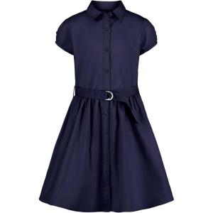 imageNautica Girls School Uniform Short Sleeve ShirtdressNavy Blue