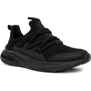 imageNautica Kids Athletic SlipOn Sneakers  Comfortable Bungee Running Shoes for Boys and Girls  Stylish and Supportive Footwear for Active Kids Big KidLittle KidToddlerBlack Mono