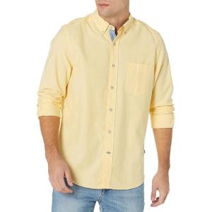 imageNautica Young Mens School Uniform Long Sleeve Performance Oxford ButtonDown ShirtCorn