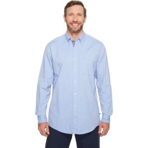 imageNautica Young Mens School Uniform Long Sleeve Performance Oxford ButtonDown ShirtFrench Blue