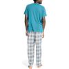 imageNautica Mens Flannel Plaid Pajama Pant SetCargo Blue