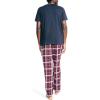 imageNautica Mens Flannel Plaid Pajama Pant SetNavy