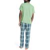 imageNautica Mens Flannel Plaid Pajama Pant SetSeaside Green