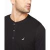 imageNautica Mens Long Sleeve Henley Pajama TopTrue Black