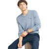 imageNautica Mens Navtech VNeck SweaterBlue Heather