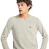 imageNautica Mens Navtech VNeck SweaterSmoke Grey