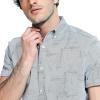 imageNautica Mens Printed Chambray ShortSleeve ShirtEnsign Blue