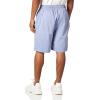 imageNautica Mens Soft Woven 100 Cotton Elastic Waistband Sleep Pajama ShortBlue Bone