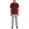 imageNautica Young Mens Uniform Short Sleeve Stretch Pique PoloBurgundy