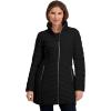 imageNautica womens Stretch Puffer Jacket Wind ampamp Waterresistant Winter Coat Faux Fur Lined HoodBlack