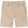 imageNautica Boys School Uniform Flat Front Twill ShortKhakiPullon