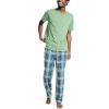 imageNautica Mens Flannel Plaid Pajama Pant SetSeaside Green