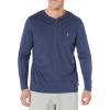 imageNautica Mens Long Sleeve Henley Pajama TopIndigo