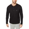 imageNautica Mens Long Sleeve Henley Pajama TopTrue Black