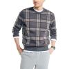 imageNautica Mens Navtech Plaid Jacquard Crewneck SweaterCarbon