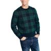imageNautica Mens Navtech Plaid Jacquard Crewneck SweaterNavy Seas