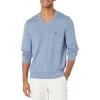 imageNautica Mens Navtech VNeck SweaterDeep Anchor Heather