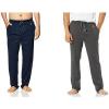 imageNautica Mens Soft Knit Sleep Lounge PantNavyCharcoal Heather 2 Pack
