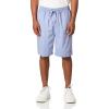 imageNautica Mens Soft Woven 100 Cotton Elastic Waistband Sleep Pajama ShortBlue Bone