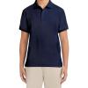 imageNautica Young Mens Uniform Short Sleeve Stretch Pique PoloNavy