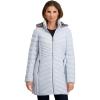 imageNautica womens Stretch Puffer Jacket Wind ampamp Waterresistant Winter Coat Faux Fur Lined HoodBlue