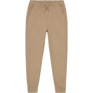 imageNautica Boys School Uniform Jogger Pants Elastic Waistband with Drawstring Closure Stretch Twill FabricKhaki