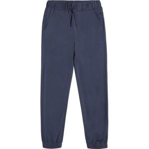 imageNautica Boys School Uniform Jogger Pants Elastic Waistband with Drawstring Closure Stretch Twill FabricNavyWarp Knit
