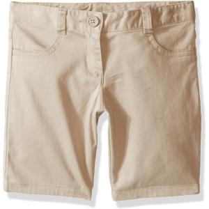 imageNautica Girls School Uniform Bermuda Shorts Pullon Fit Stretchy Material Functional PocketsKhaki Su
