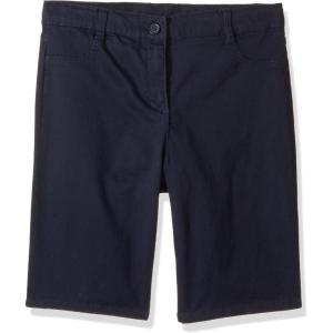 imageNautica Girls School Uniform Bermuda Shorts Pullon Fit Stretchy Material Functional PocketsNavySateen