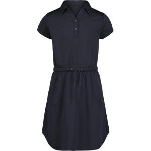 imageNautica Girls School Uniform Short Sleeve Polo DressNavy Performance