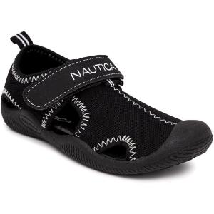 imageNautica Kids Protective Water ShoeClosedToe Sport Sandal Boy  Girl Big KidLittle KidToddlerBlack Small Mesh