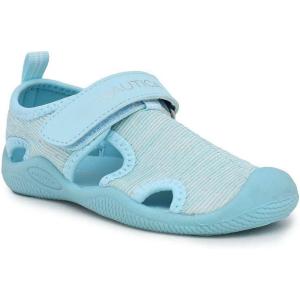 imageNautica Kids Protective Water ShoeClosedToe Sport Sandal Boy  Girl Big KidLittle KidToddlerReel Aqua Silver