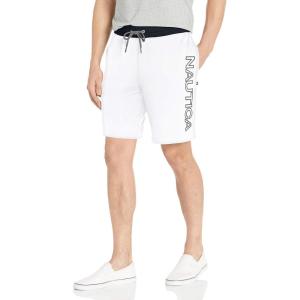 imageNautica Mens Fleece Knit Logo ShortsBright White