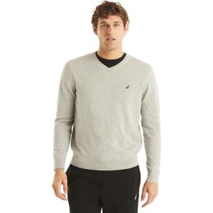 imageNautica Mens Navtech VNeck SweaterGreyheather