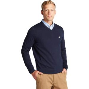 imageNautica Mens Navtech VNeck SweaterNavy Seas
