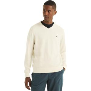 imageNautica Mens Navtech VNeck SweaterNew Marshmallow