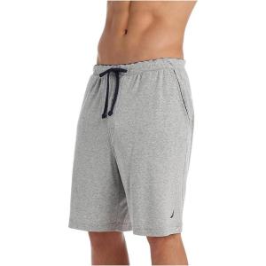 imageNautica Mens Soft Knit Elastic Waistband Sleep Lounge ShortGrey Heather