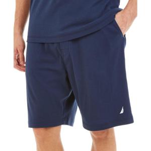 imageNautica Mens Soft Knit Elastic Waistband Sleep Lounge ShortNavy