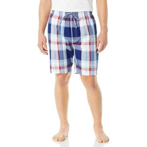 imageNautica Mens Soft Woven 100 Cotton Elastic Waistband Sleep Pajama ShortDeep Blue