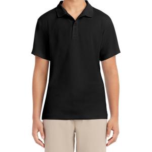 imageNautica Mens Uniform Short Sleeve Performance PoloBlack