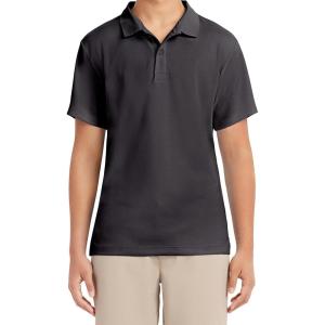 imageNautica Mens Uniform Short Sleeve Performance PoloCharcoal