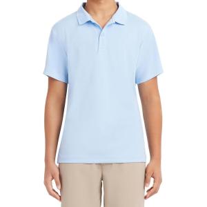 imageNautica Mens Uniform Short Sleeve Performance PoloLight Blue